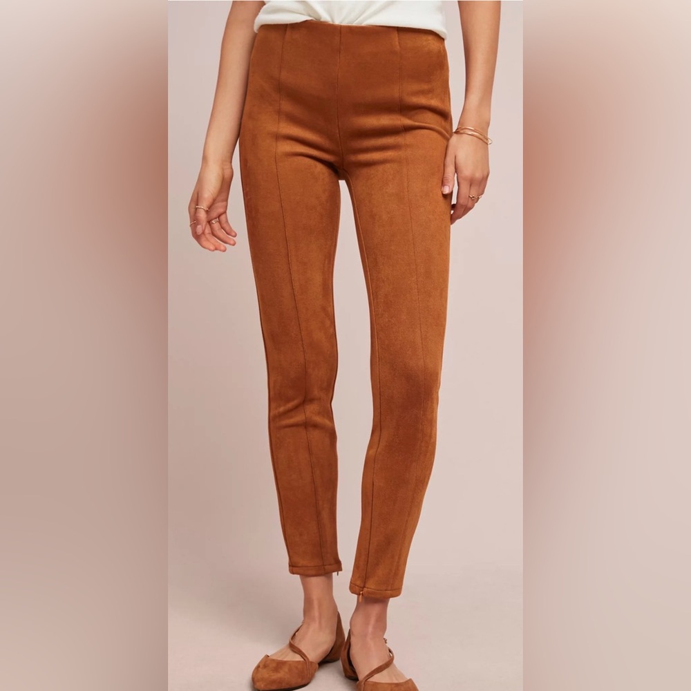 Anthropologie Faux Suede Leggings